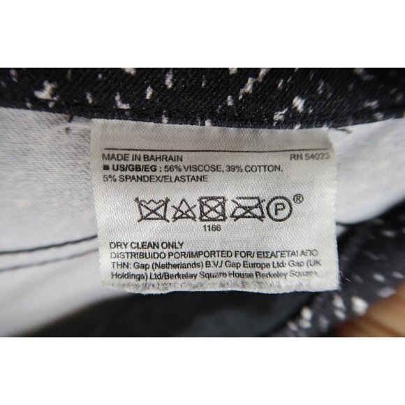 Banana Republic Pants Sloan Fit Slim Ankle Womens Size 4 Black Herringbone - Picture 12 of 12